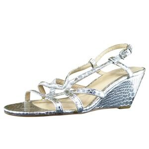 Isola Sz 9‎ M Silver Strappy Synthetic Women Sandals